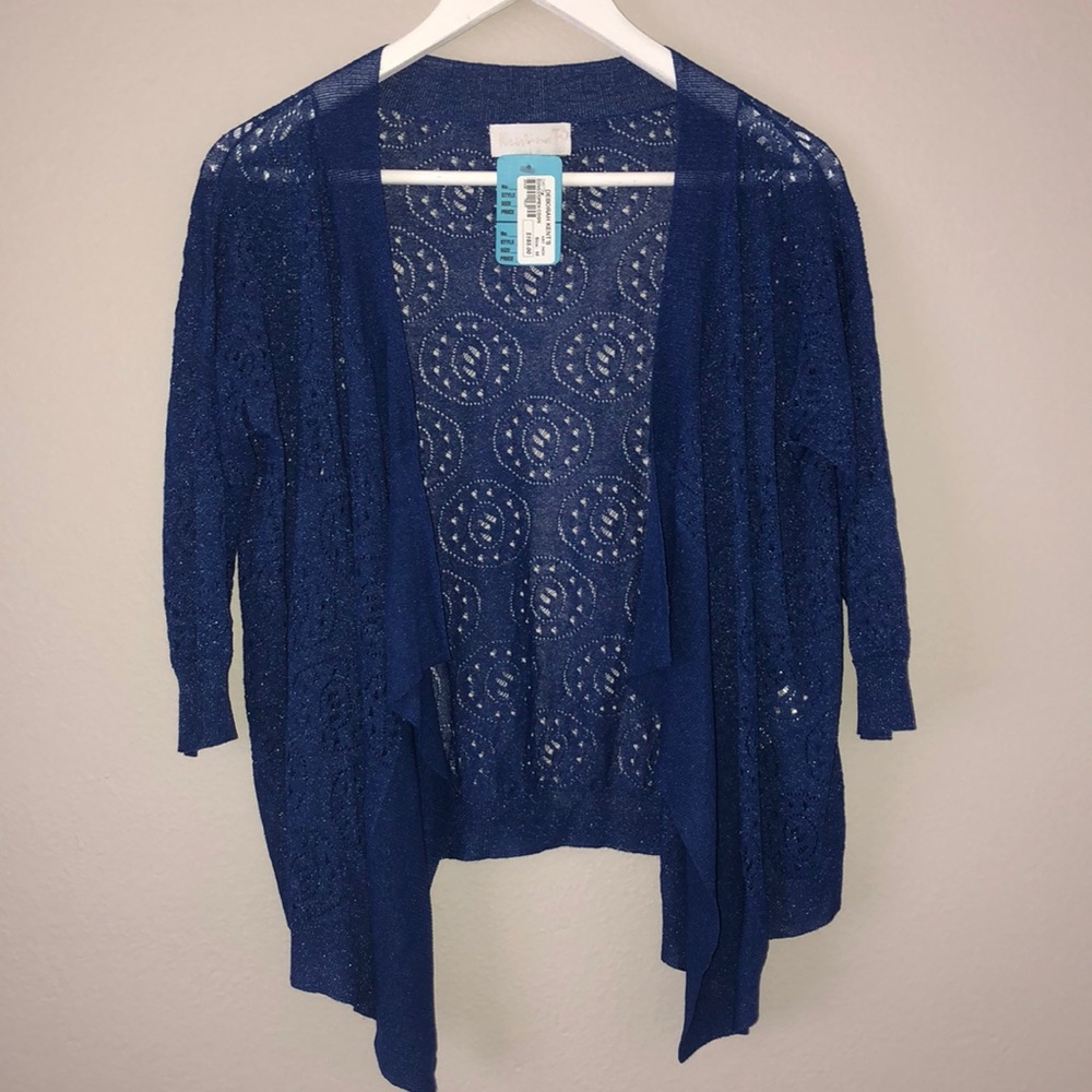 BNWT Kristina Ti Blue Cardigan